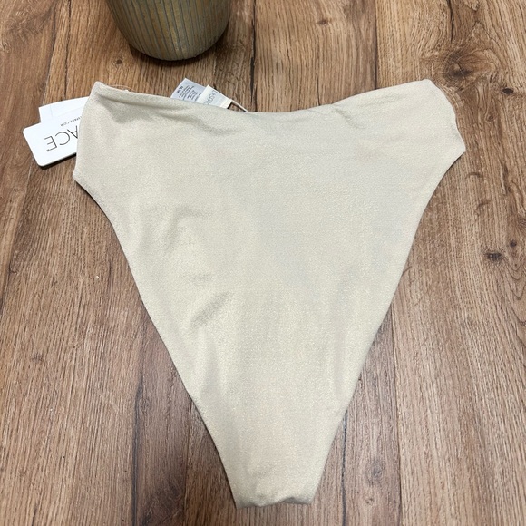 L*Space Shimmer Nancy Lee Bitsy Swim Bottoms Bone Sz M - Picture 5 of 7